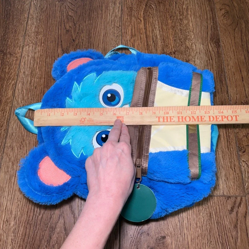 Disney Star Wars Young Jedi Adventures Nubs Plush Backpack Blue Fuzzy Bag